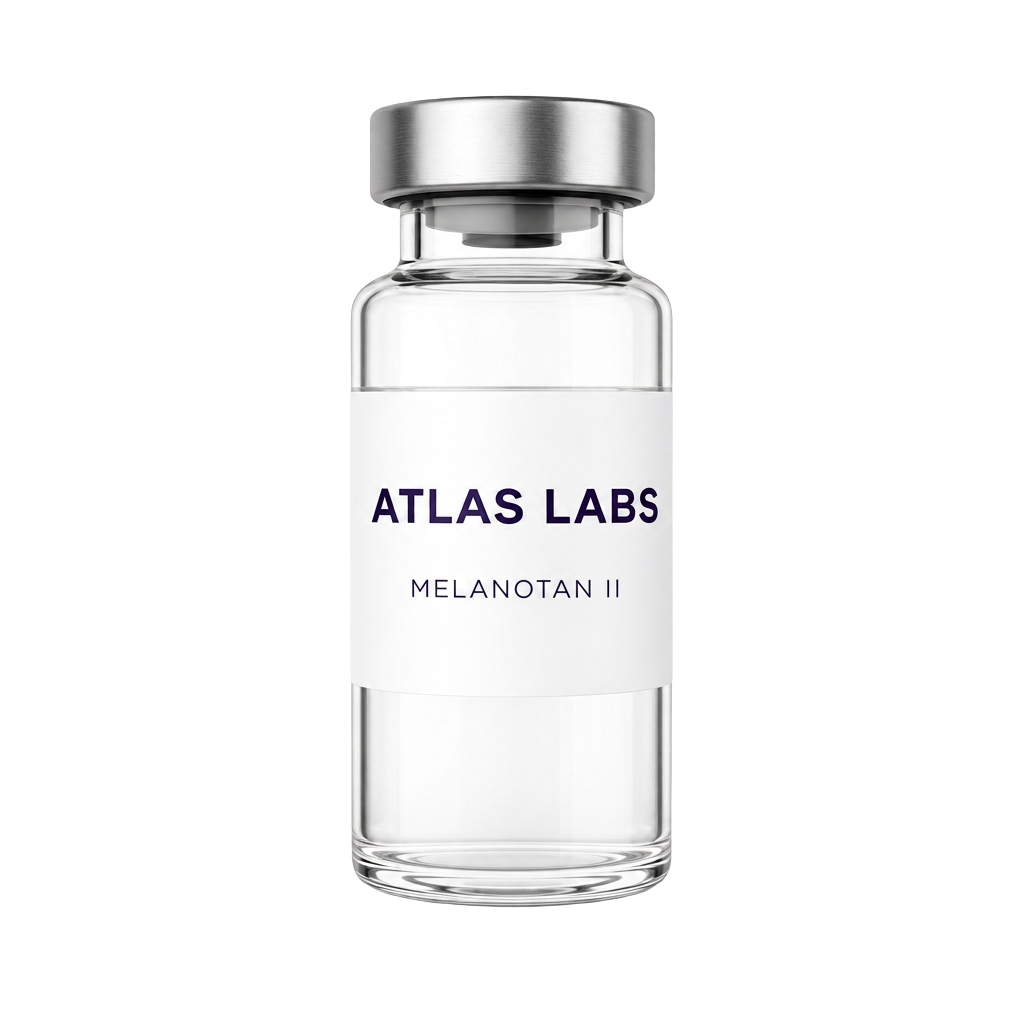 Atlas Melanotan II peptide vial